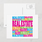 Kleurrijk onroerend goed briefkaart (Voorkant / Achterkant)