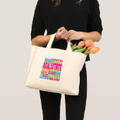 Kleurrijk onroerend goed mini tote bag (Voorkant (product))