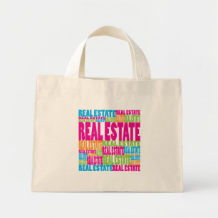 Kleurrijk onroerend goed mini tote bag