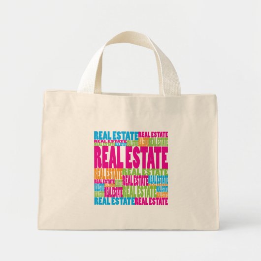 Kleurrijk onroerend goed mini tote bag (Voorkant)