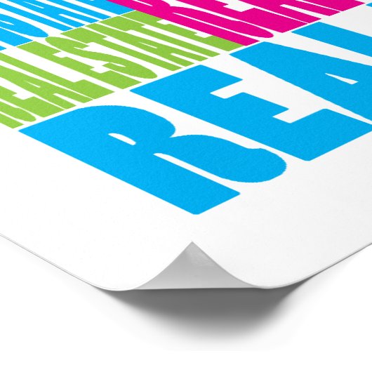 Kleurrijk onroerend goed poster (Hoek)