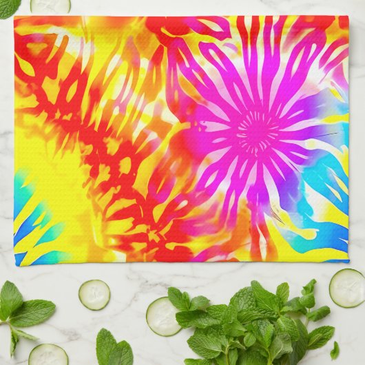 KLEURRIJK ONTVLAMBARE STROPDAS-KLEURSTOF ONTWERP THEEDOEK (Gevouwen)