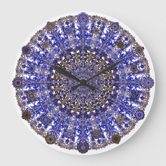 kleurrijk ontwerp mandala in Marokko Grote Klok (Voorkant)