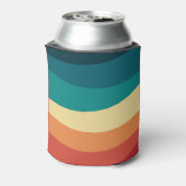 Kleurrijk ontwerp met retro-stijl blikjeskoeler (Blikje Achterkant)