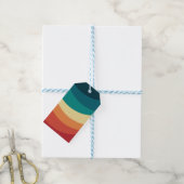 Kleurrijk ontwerp met retro-stijl cadeaulabel (Met Touw)