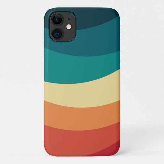 Kleurrijk ontwerp met retro-stijl Case-Mate iPhone case (Achterkant)