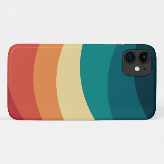 Kleurrijk ontwerp met retro-stijl Case-Mate iPhone case (Achterkant (horizontaal))