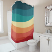 Kleurrijk ontwerp met retro-stijl douchegordijn (In situ)