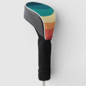 Kleurrijk ontwerp met retro-stijl golfheadcover (Schuin)