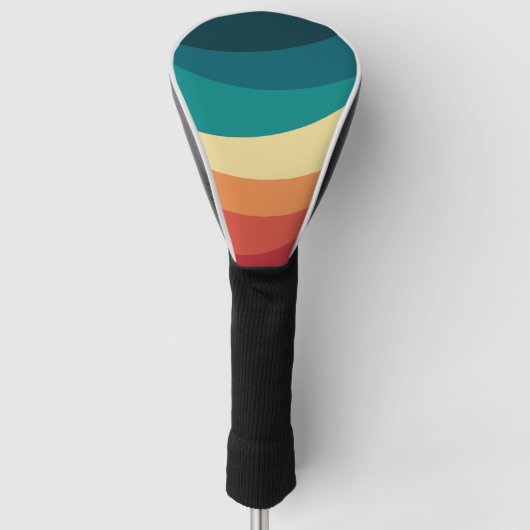 Kleurrijk ontwerp met retro-stijl golfheadcover (Voorkant)