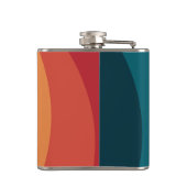 Kleurrijk ontwerp met retro-stijl heupfles (Achterkant)