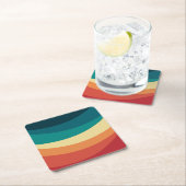 Kleurrijk ontwerp met retro-stijl kartonnen onderzetters (Insitu)