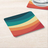 Kleurrijk ontwerp met retro-stijl kartonnen onderzetters (Schuin)