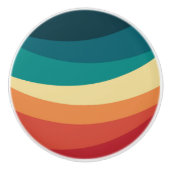 Kleurrijk ontwerp met retro-stijl keramische knop (Voorkant)