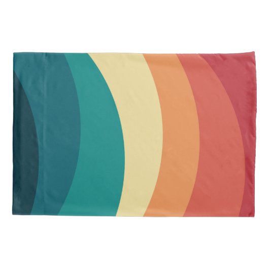 Kleurrijk ontwerp met retro-stijl kussensloop (Achterkant)