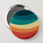 Kleurrijk ontwerp met retro-stijl ronde button 4,0 cm (Voorkant /achterkant)