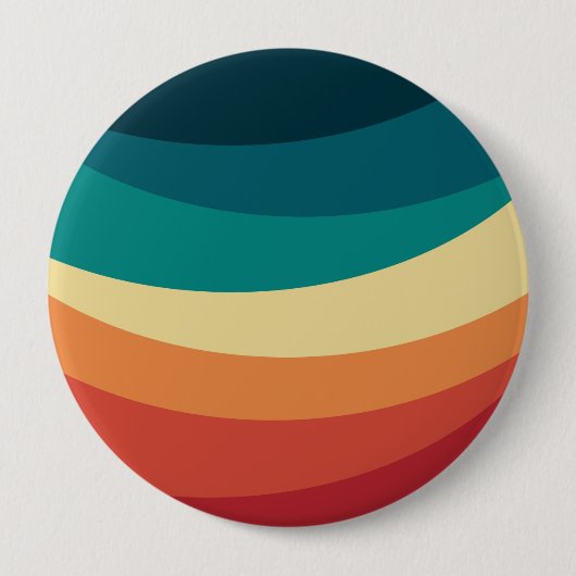 Kleurrijk ontwerp met retro-stijl ronde button 4,0 cm (Voorkant)