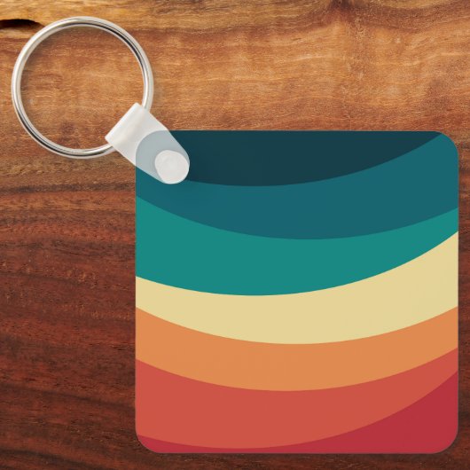 Kleurrijk ontwerp met retro-stijl sleutelhanger (Voorkant)