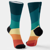 Kleurrijk ontwerp met retro-stijl sokken (Gebogen)
