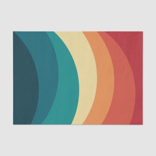 Kleurrijk ontwerp met retro-stijl tissuepapier (Voorkant)