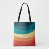 Kleurrijk ontwerp met retro-stijl tote bag (Voorkant)