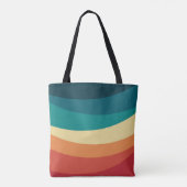 Kleurrijk ontwerp met retro-stijl tote bag (Achterkant)
