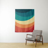 Kleurrijk ontwerp met retro-stijl wandkleed (In situ)