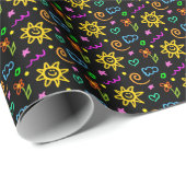 Kleurrijk ontwerp van achtergrond voor kinderen cadeaupapier (Rol Hoek)