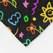 Kleurrijk ontwerp van achtergrond voor kinderen fleece deken (Hoek)