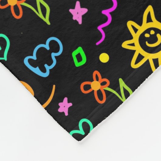Kleurrijk ontwerp van achtergrond voor kinderen fleece deken (Hoek)