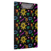 Kleurrijk ontwerp van achtergrond voor kinderen klembord (Rechts)