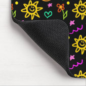 Kleurrijk ontwerp van achtergrond voor kinderen muismat (Hoek)