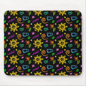 Kleurrijk ontwerp van achtergrond voor kinderen muismat (Voorkant)