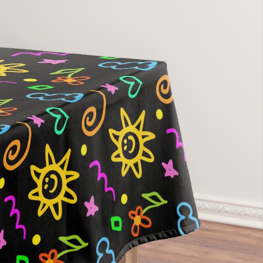 Kleurrijk ontwerp van achtergrond voor kinderen tafelkleed (Voorbeeld)