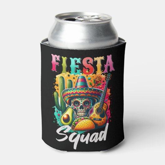 Kleurrijk ontwerp van de Cinco de Mayo Fiesta Squa Blikjeskoeler (Blikje Voorkant)