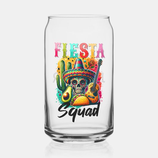 Kleurrijk ontwerp van de Cinco de Mayo Fiesta Squa Blikvorm Glas (Voorkant)