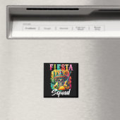 Kleurrijk ontwerp van de Cinco de Mayo Fiesta Squa Magneet (Insitu (Vaatwasser))