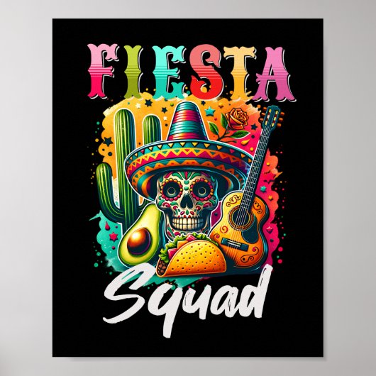 Kleurrijk ontwerp van de Cinco de Mayo Fiesta Squa Poster (Voorkant)