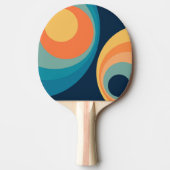 Kleurrijk ontwerp van de retrorcirkels tafeltennisbatje (Voorkant)