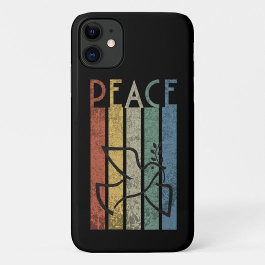 Kleurrijk ontwerp van de vredestekst Case-Mate iPhone case (Achterkant)