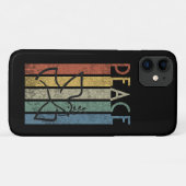 Kleurrijk ontwerp van de vredestekst Case-Mate iPhone case (Achterkant (horizontaal))