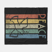 Kleurrijk ontwerp van de vredestekst fleece deken (Voorkant (Horizontaal))