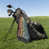 Kleurrijk ontwerp van de vredestekst golfhanddoek (Groen)