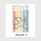 Kleurrijk ontwerp van de vredestekst sticker (Vel)
