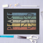 Kleurrijk ontwerp van de vredestekst tissuepapier (Craft)