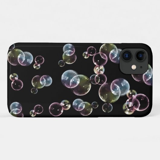 kleurrijk ontwerp van doorschijnende bubbels Case-Mate iPhone case (Achterkant (horizontaal))