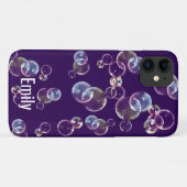 kleurrijk ontwerp van doorschijnende bubbels Case-Mate iPhone case (Achterkant (horizontaal))
