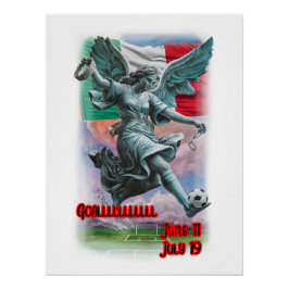 Kleurrijk ontwerp van engel van onafhankelijkheid  perfect poster