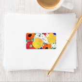 Kleurrijk ontwerp van Floral Hand Paint Girly Etiket (Insitu)