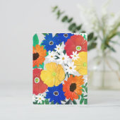 Kleurrijk ontwerp van Floral Hand Paint Girly Feestdagenkaart (Staand voorkant)